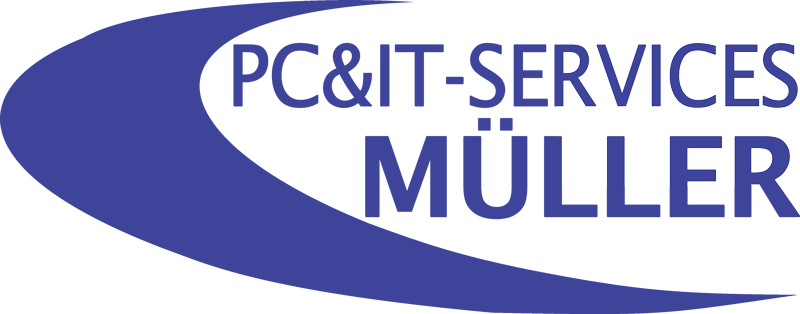 Logo von PC&amp;IT-Services Müller. Design, Wartung und Inhaltspflege der Webseiten. Bei Klick Verlinkung auf die Homepage des Unternehmens.